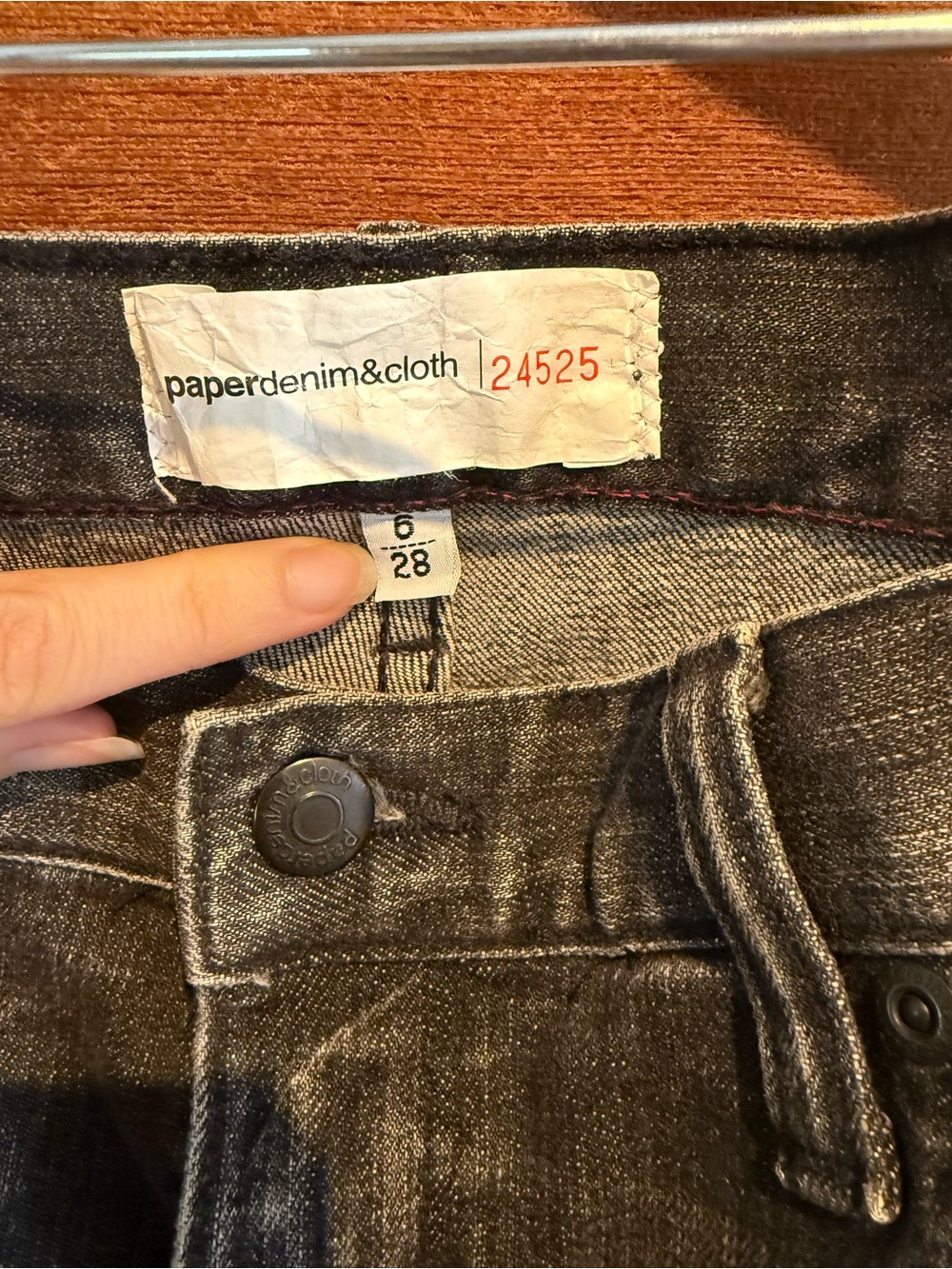 Paperdenim & Cloth Black Low Rise Jeans - Size 6/28